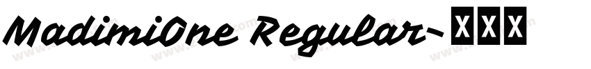 MadimiOne Regular字体转换